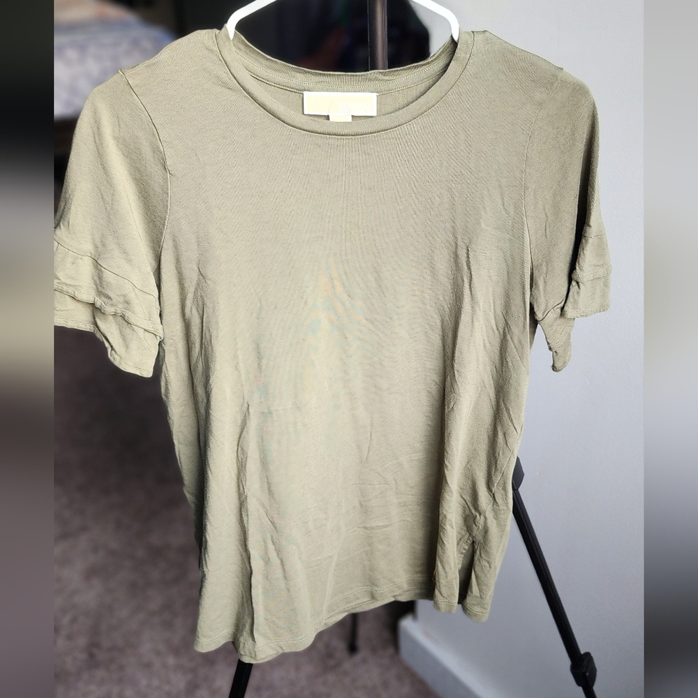 Michael Kors Women's Olive Green T-Shirt